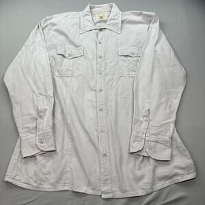 Scully Shirt Mens Large Gray Button Up Long Sleeve Western 100% Peruvian Cotton